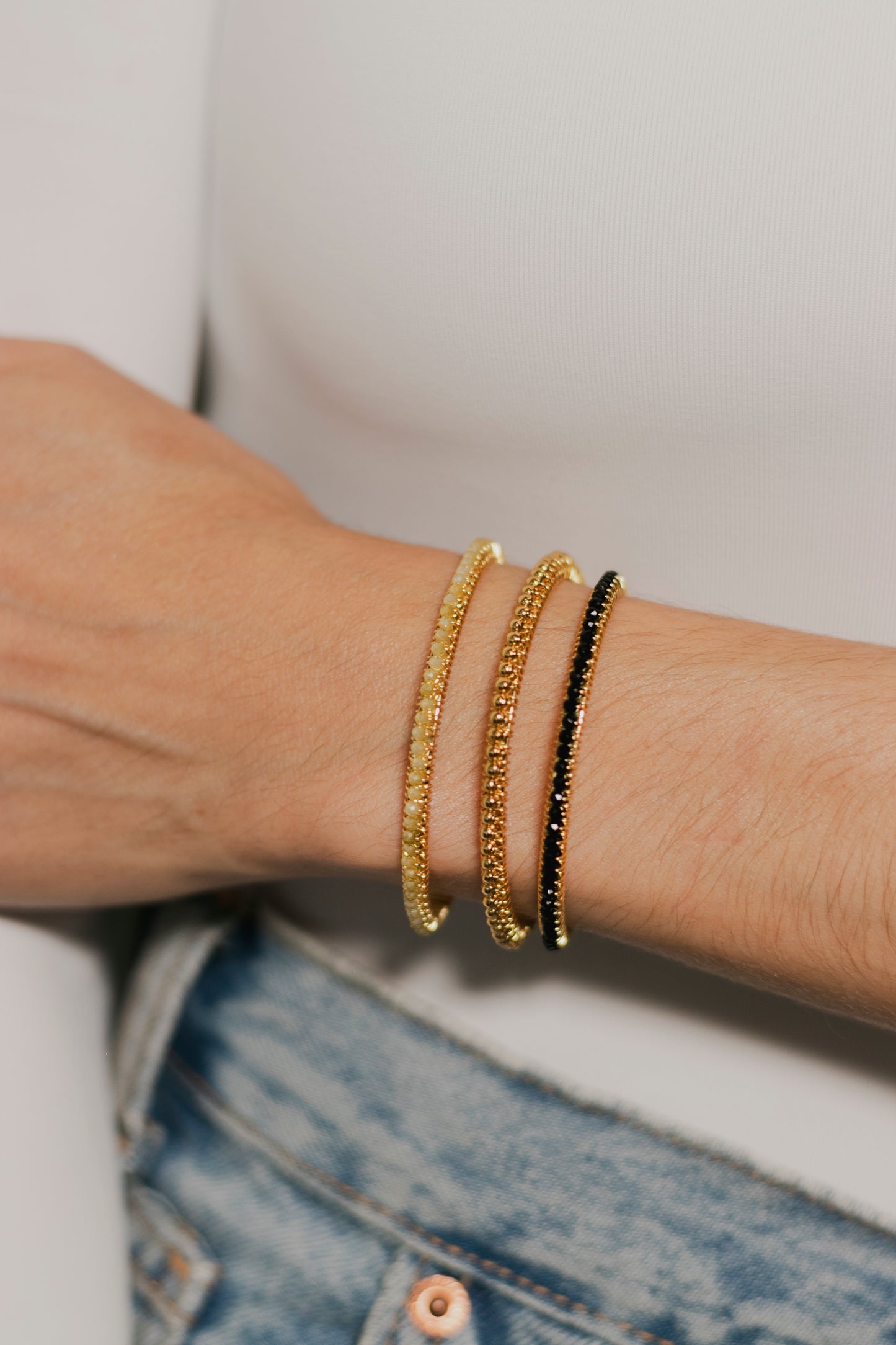 BRAZALETE ABANICO- NEGRO