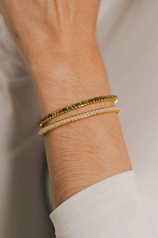 BRAZALETE ABANICO- VERDE OSCURO