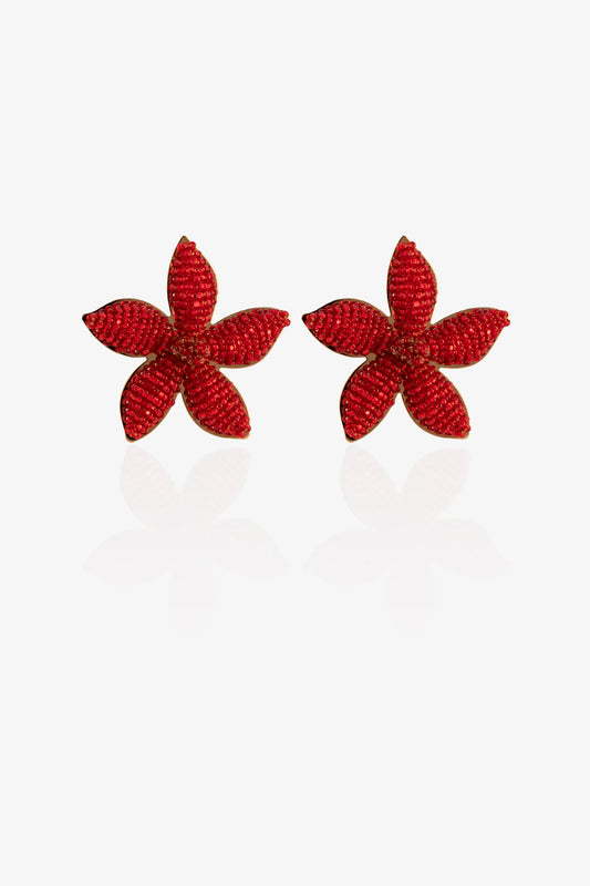 ARETE JAZMIN GRANDE- ROJO