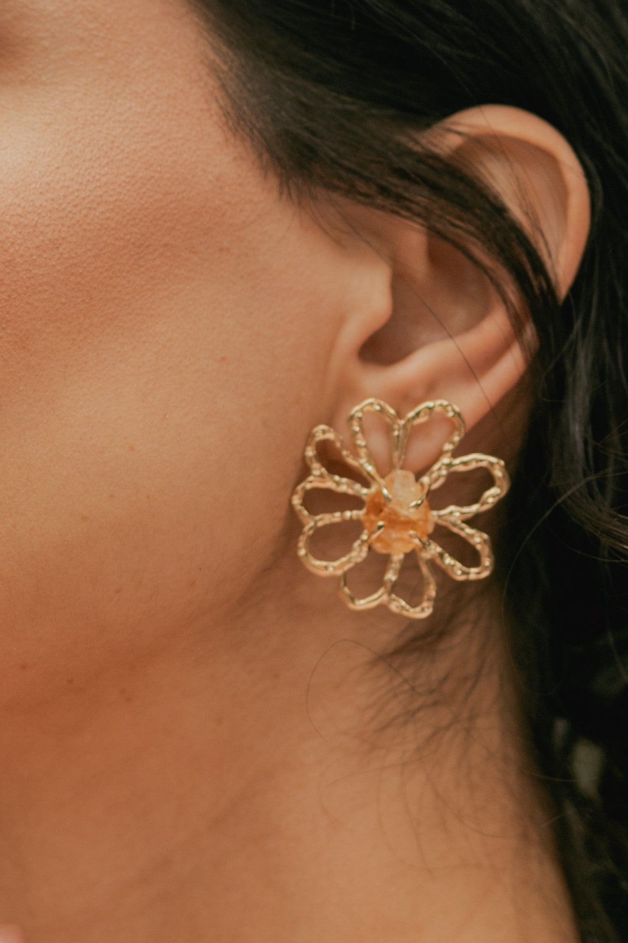 ARETE MARGARITONA PIEDRA- AMATISTA