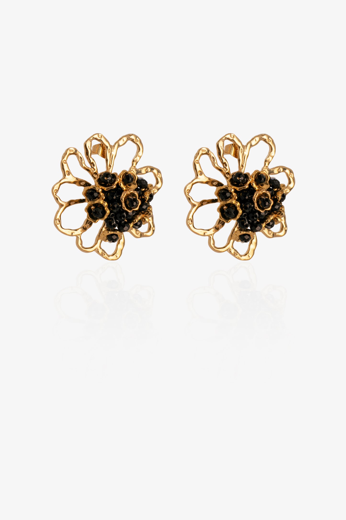 ARETE MARGARITONA PISTILOS- NEGRO