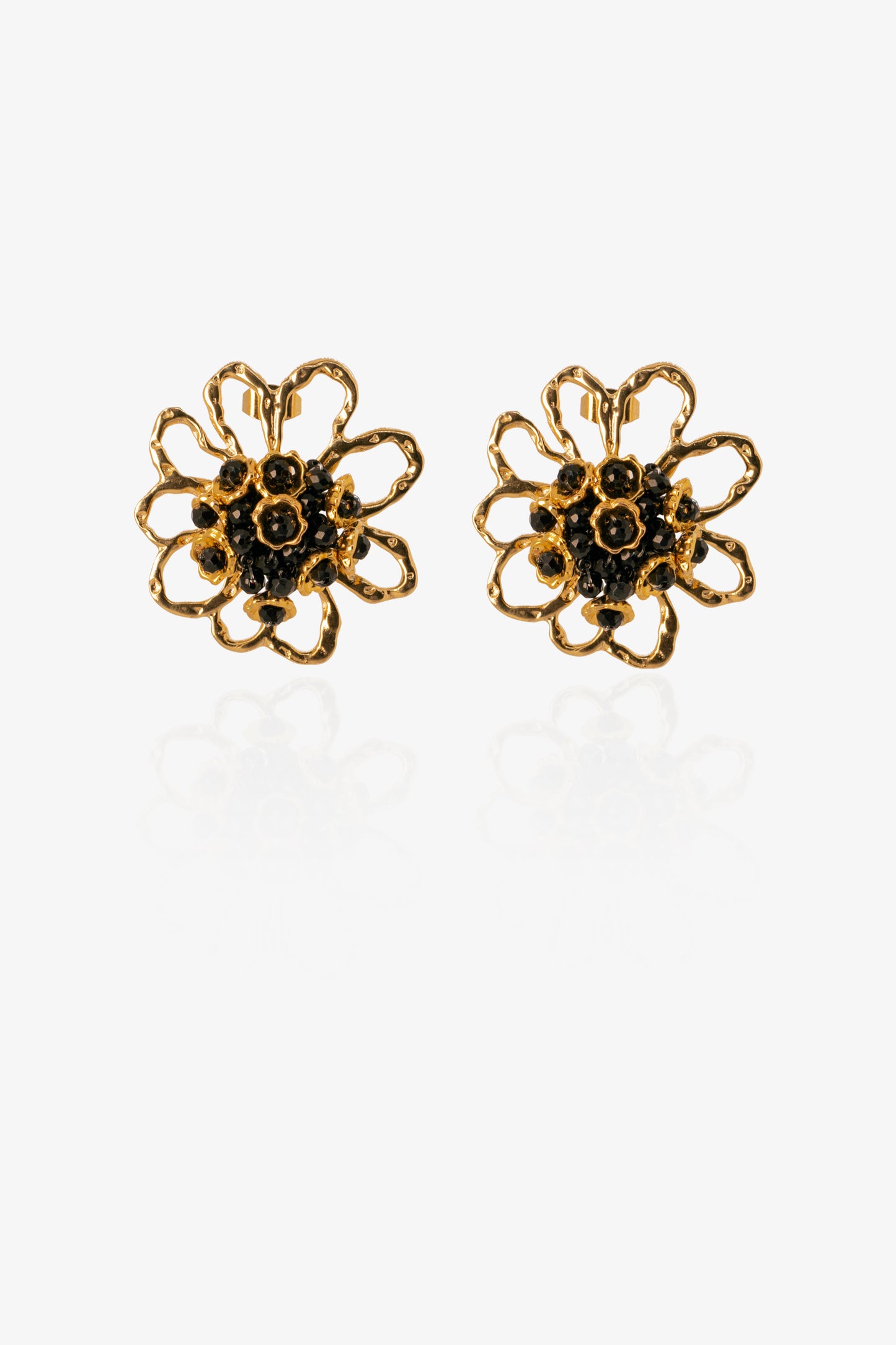 ARETE MARGARITONA PISTILOS- NEGRO